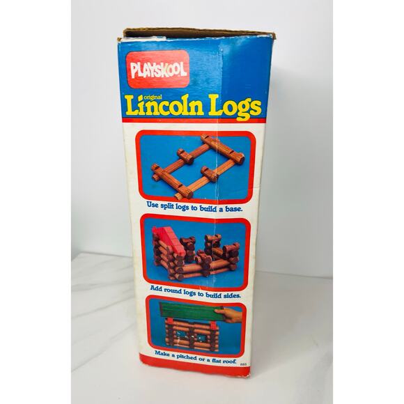 VINTAGE (1986) LINCOLN LOGS PLAYSKOOL 97 PIECES - Picture 8 of 12